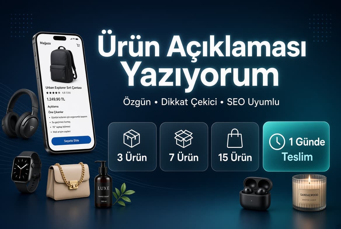 Profesyonel ve SEO Uyumlu Ürün Açıklaması Yazıyorum