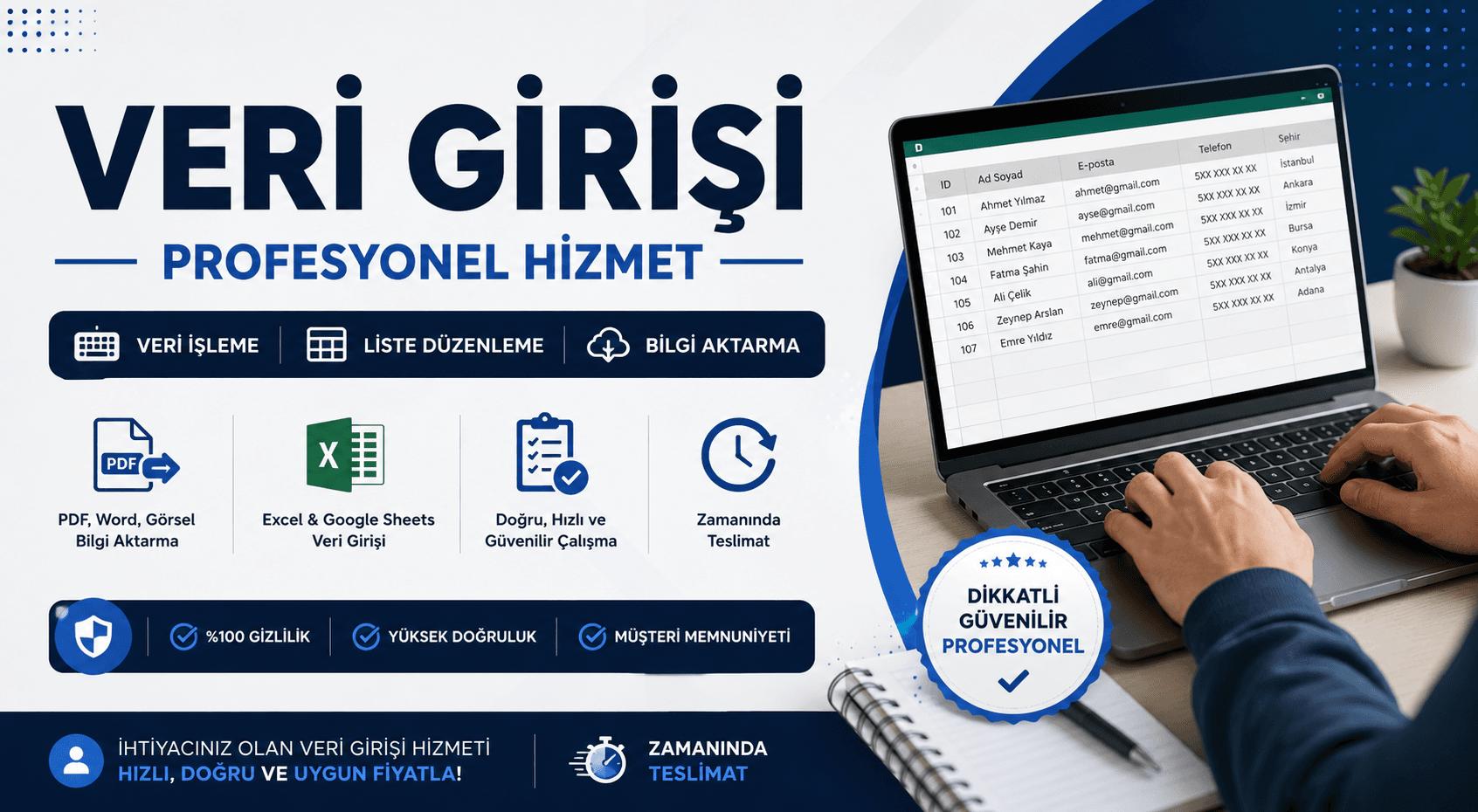 Profesyonel Veri Girişi ve Veri İşleme Hizmeti