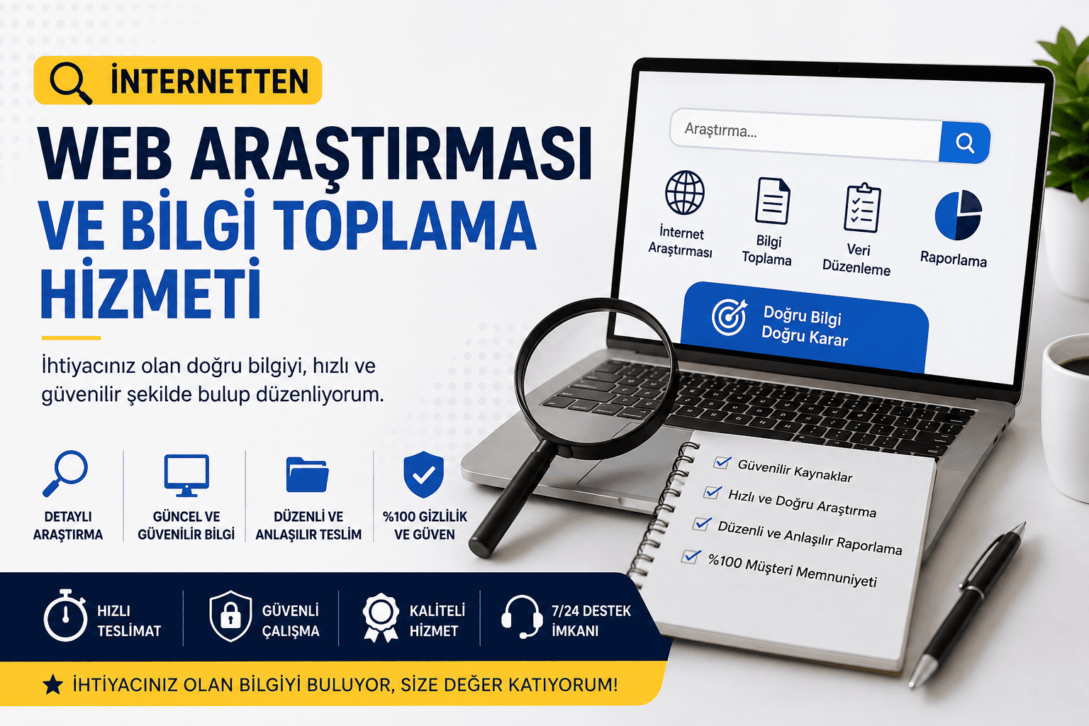İnternetten Web Araştırması ve Bilgi Toplama Hizmeti
