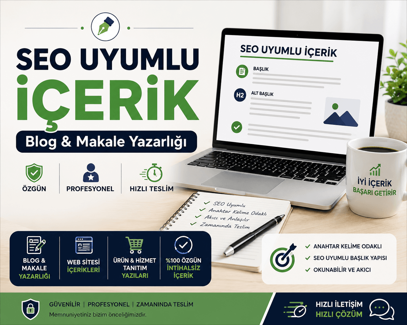 SEO Uyumlu, Özgün ve Profesyonel Blog & Web Sitesi İçeriği Yazıyorum