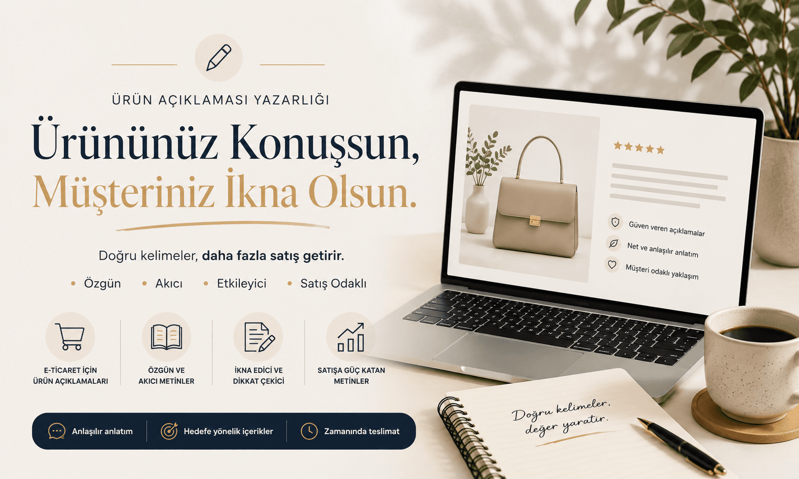 Ürünlerinizi Satışa Yönelik Etkileyici Metinlerle Anlatıyorum