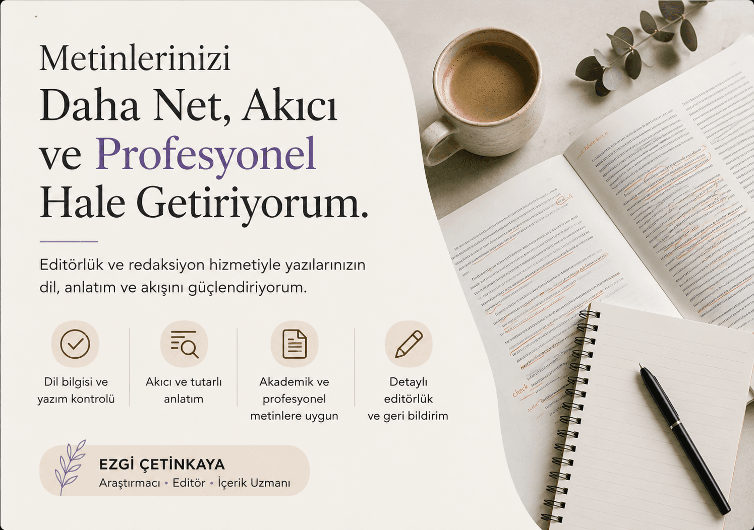 Metninizi Dil, Akış ve Anlatım Açısından Profesyonelce Düzenlerim