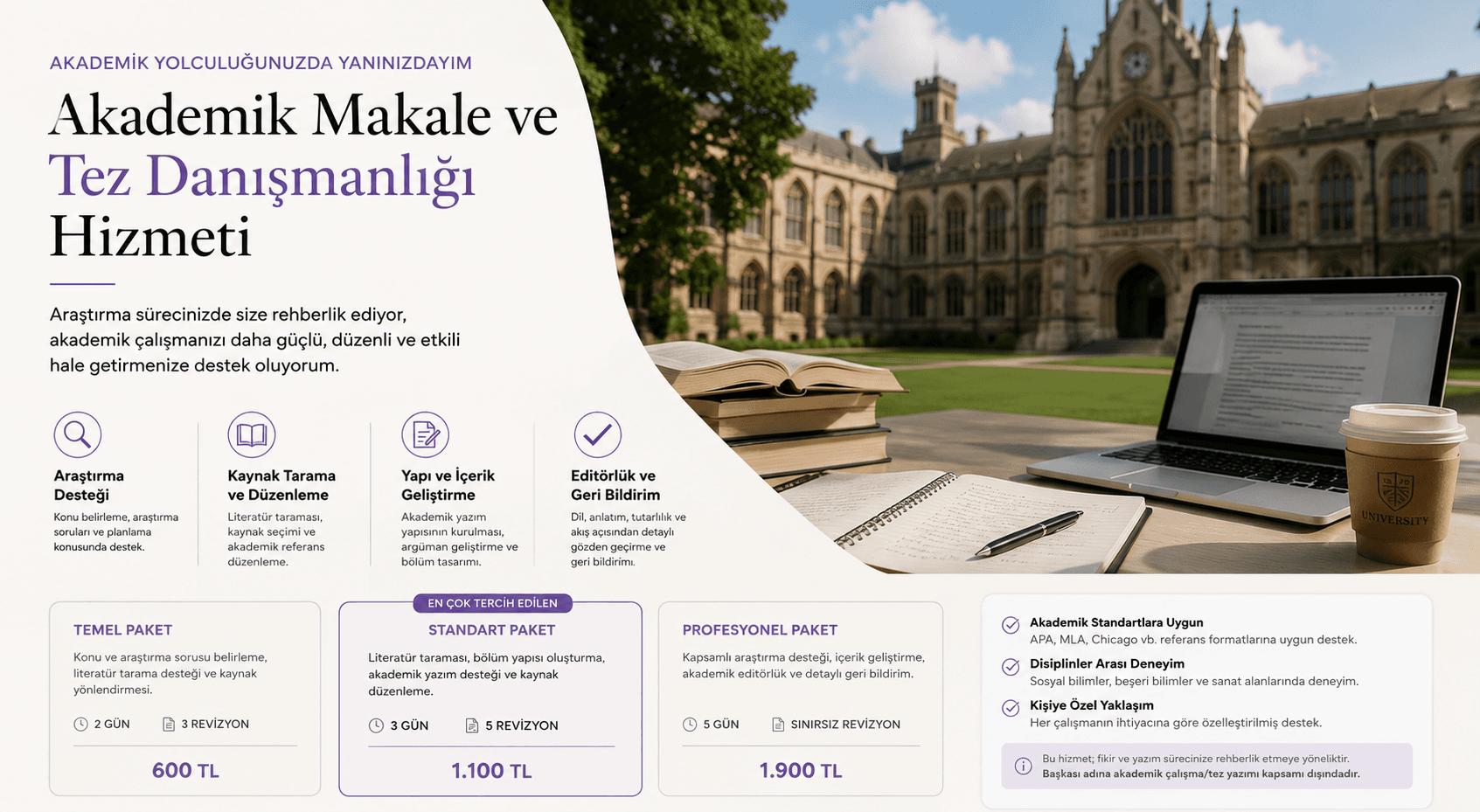 Akademik Araştırma, Makale ve Tez Süreçlerinizde Profesyonel Destek Sunarım