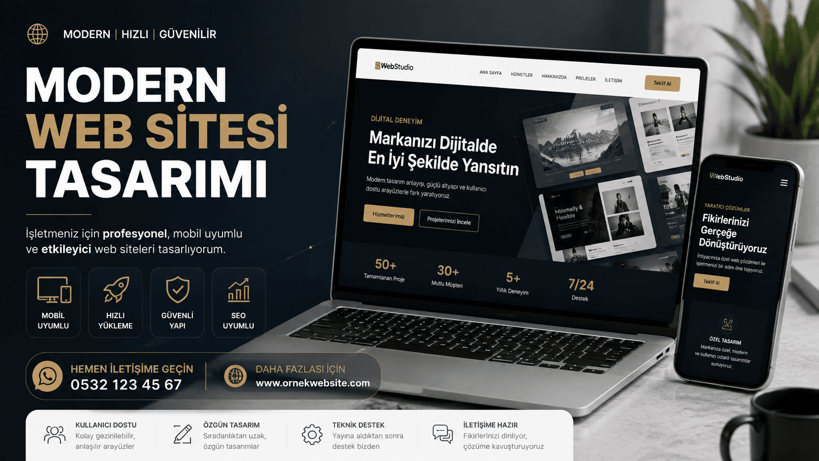 Küçük İşletmeler ve Girişimler için Modern Web Sitesi Tasarımı