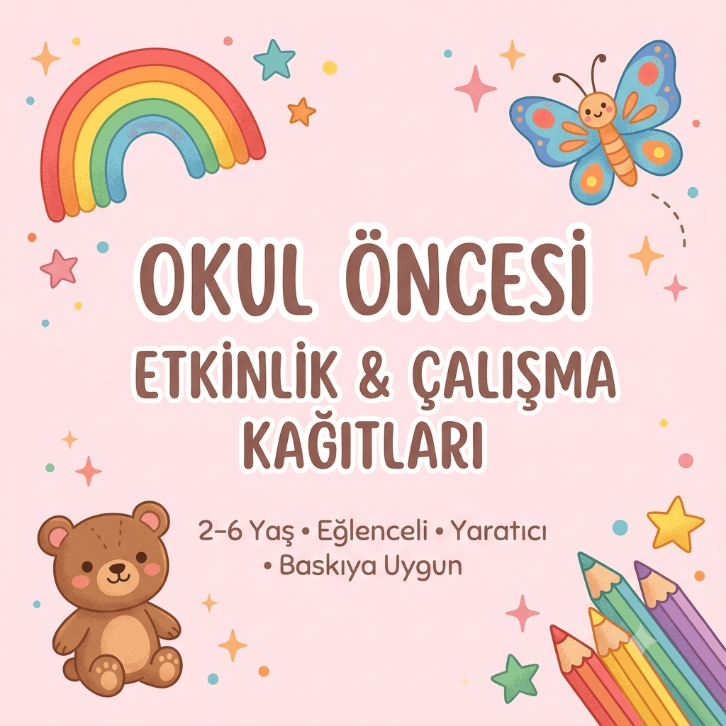 Okul Öncesi Etkinlik ve Çalışma Kağıtları Hazırlıyorum” ✨
