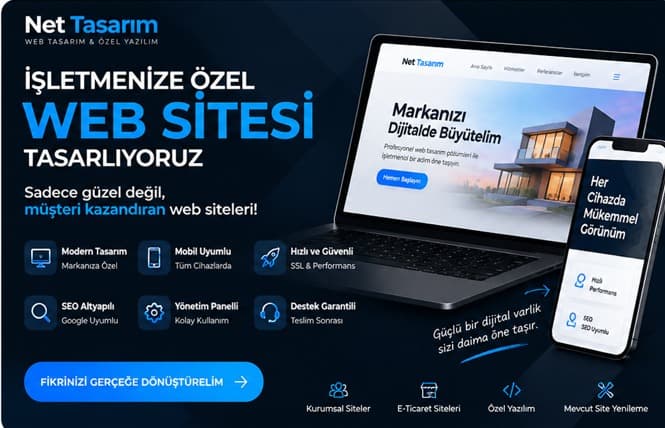 İşletmenize Özel Modern Web Sitesi Tasarlıyorum | Mobil Uyumlu • Hızlı