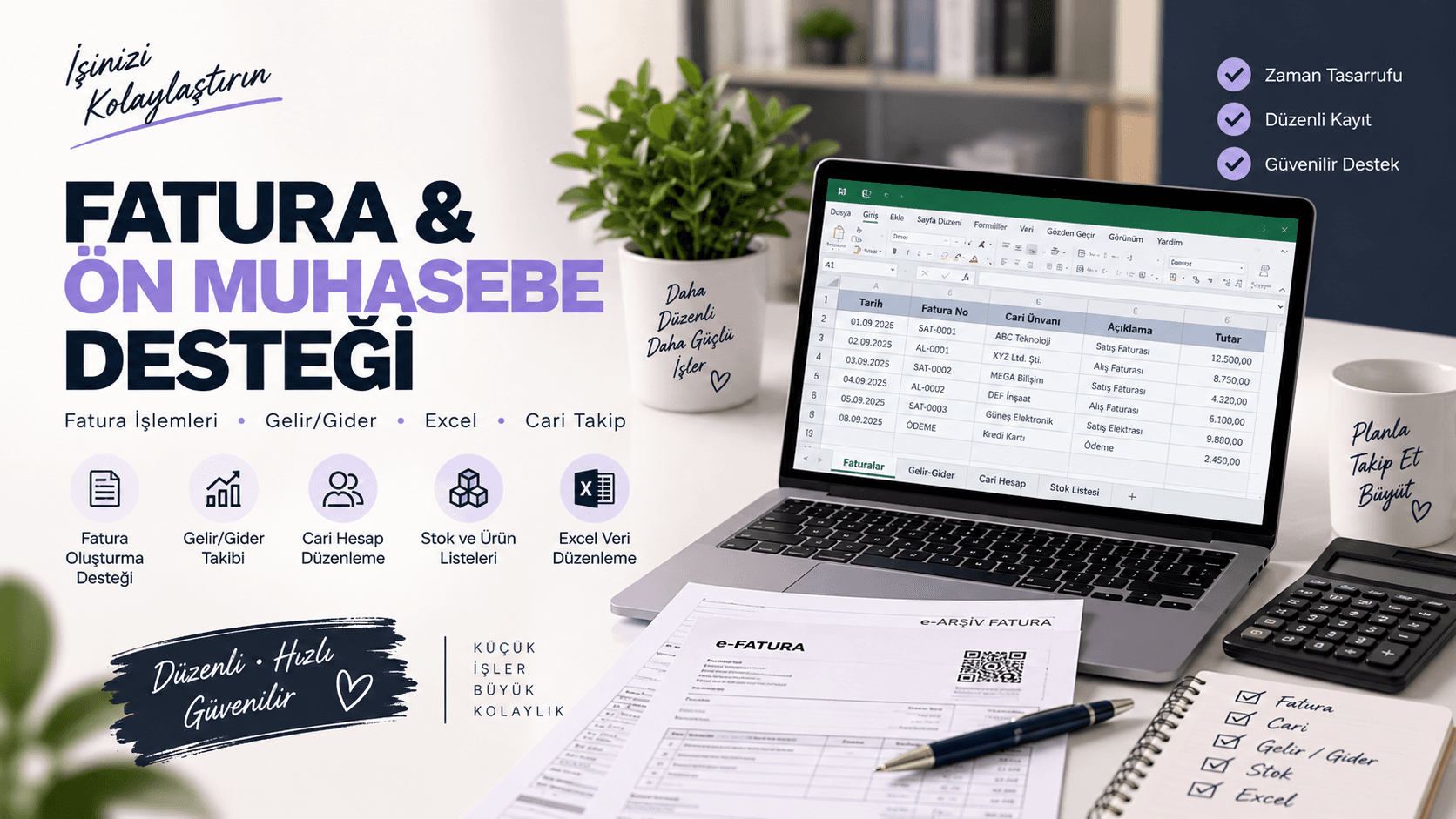 Fatura İşlemleri ve Ön Muhasebe Desteği